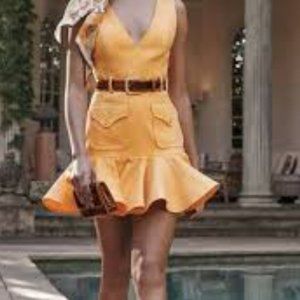 2023 - Zimmermann super Eight Yellow safari cargo MINI dress US 4